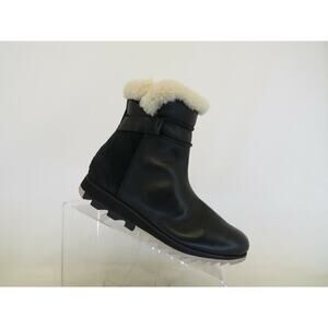 Sorel Womens Black Suede Leather Zip Comfort Ankle Fashion Boots Bootie Size 7 M